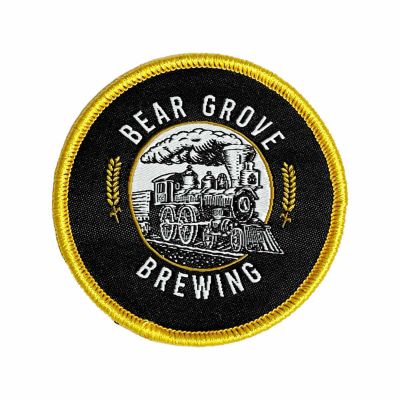 Best Custom Bear Grove Woven Patches Color Black And Golden Manufacturers, Suppliers in Houston