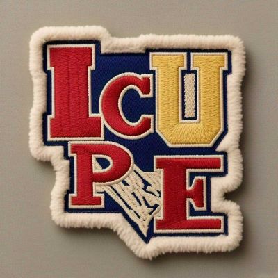 Vintage ICU PE Letter Letterman Orange Football Applique Manufacturers, Suppliers in Houston